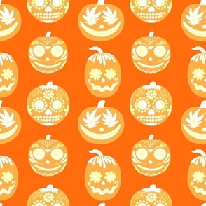 Halloween Orange Pumpkins V1 - Vertical - Medium Scale