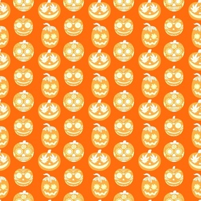 Halloween Orange Pumpkins V1 - Vertical - Small Scale
