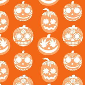 Halloween Orange Pumpkins V2 - Vertical - Large Scale