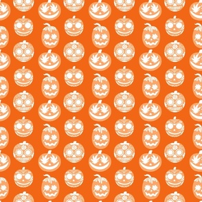 Halloween Orange Pumpkins V2 - Vertical - Small Scale