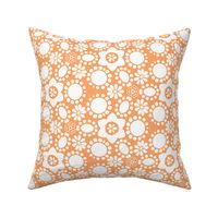 Orange Floral Pattern - Large Scale