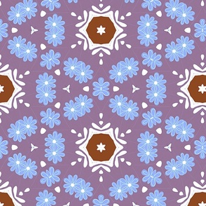 Geometric Floral Pattern - Large Scale