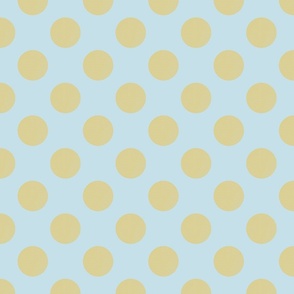 Dill green spots on baby blue (large)