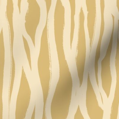 Bark – Modern And Simple Abstract Vertical Lines, Golden Ochre and Champagne