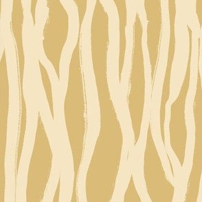 Bark – Modern And Simple Abstract Vertical Lines, Golden Ochre and Champagne