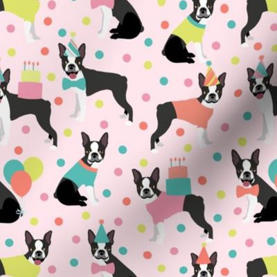 Party Boston Terrier Pink