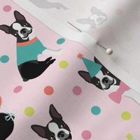 Party Boston Terrier Pink