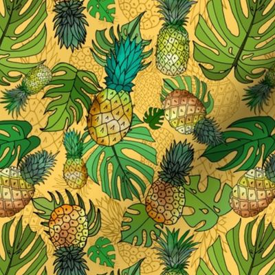 Tumbling Pineapples (Yellow small scale) 