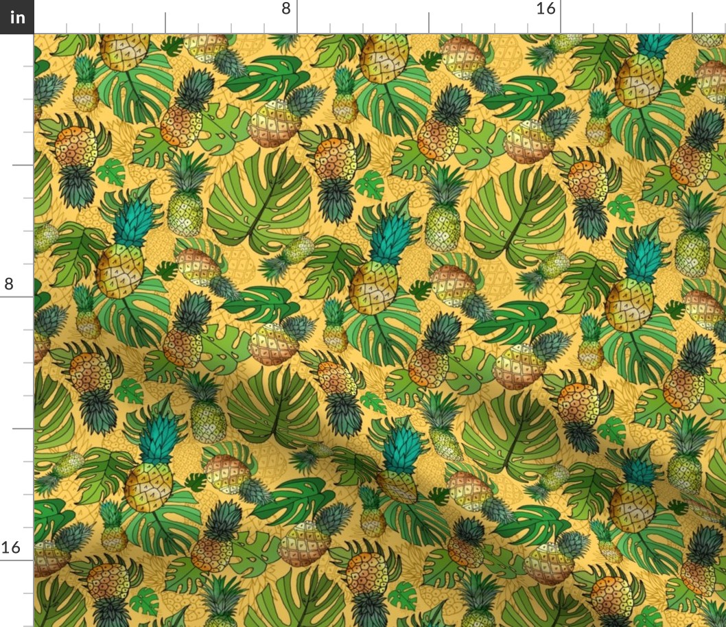 Tumbling Pineapples (Yellow small scale) 