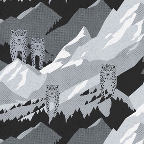 Snow leopard - Blue gray