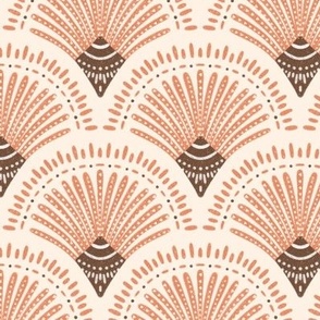 hand painted boho array rose brown