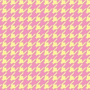 Take me to the movies - Pied de poule basic houndstooth french fashion texture yellow pink