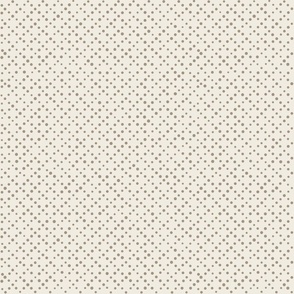varied dots - creamy white_ khaki brown - hand drawn polkadot