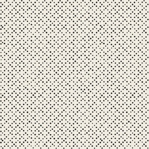 varied dots - creamy white_ raisin black - hand drawn polkadot