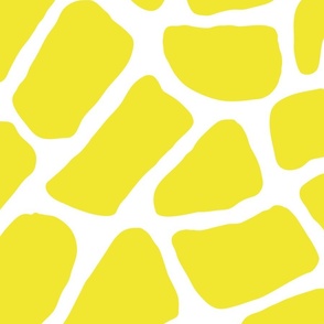 48x48 lemon yellow on white animal print