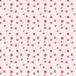 Strawberry Splatters - small scale pink