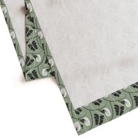 calla and vetch - green/white/black