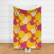 Retro Bright Colored Textured Polka Dots