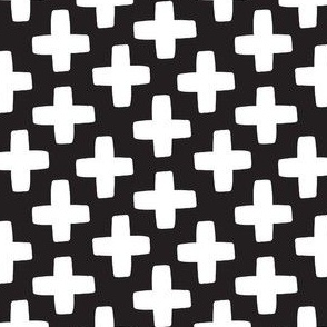 Crosses on Black, 3.5" repeating