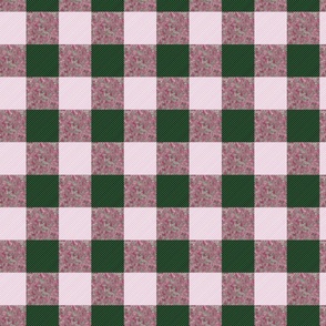 Tween Pink Flower and Green Plaid