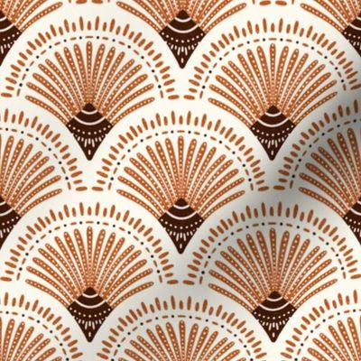 Handpainted Boho arches desert brown