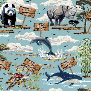 Coastal Sea Life, Wild Animals, Wildlife Climate Action, Green Earth, Climate Change, Panda, Sea Turtle, Rhinoceros, Giant Panda