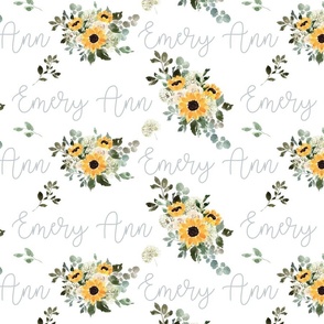 Emery Ann: Better Together Font on Sunflowers