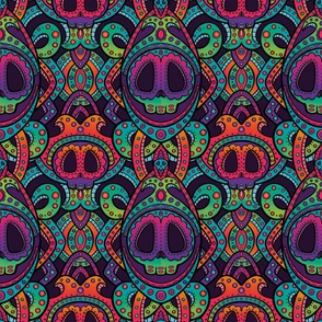 Neon Skulls - A Vibrant Celebration