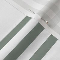 Green gray plaid on white - 6”
