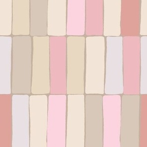 Elongated Tiles - Soothing Soft Pinks Neutrals TextureTerry