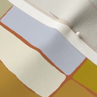 Elongated Tiles - Marigold Mustard Sage TextureTerry