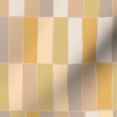 Elongated Tiles - Creamcicle, taupe, sage, marigold TextureTerry