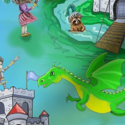 Mystical Castle of Dragons, Reepicheep, Raccoon Warriors and Princesses