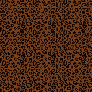 black  on brown leopard print / small