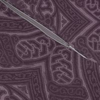 Braided Renaissance Floral Ogee, Large, Aubergine