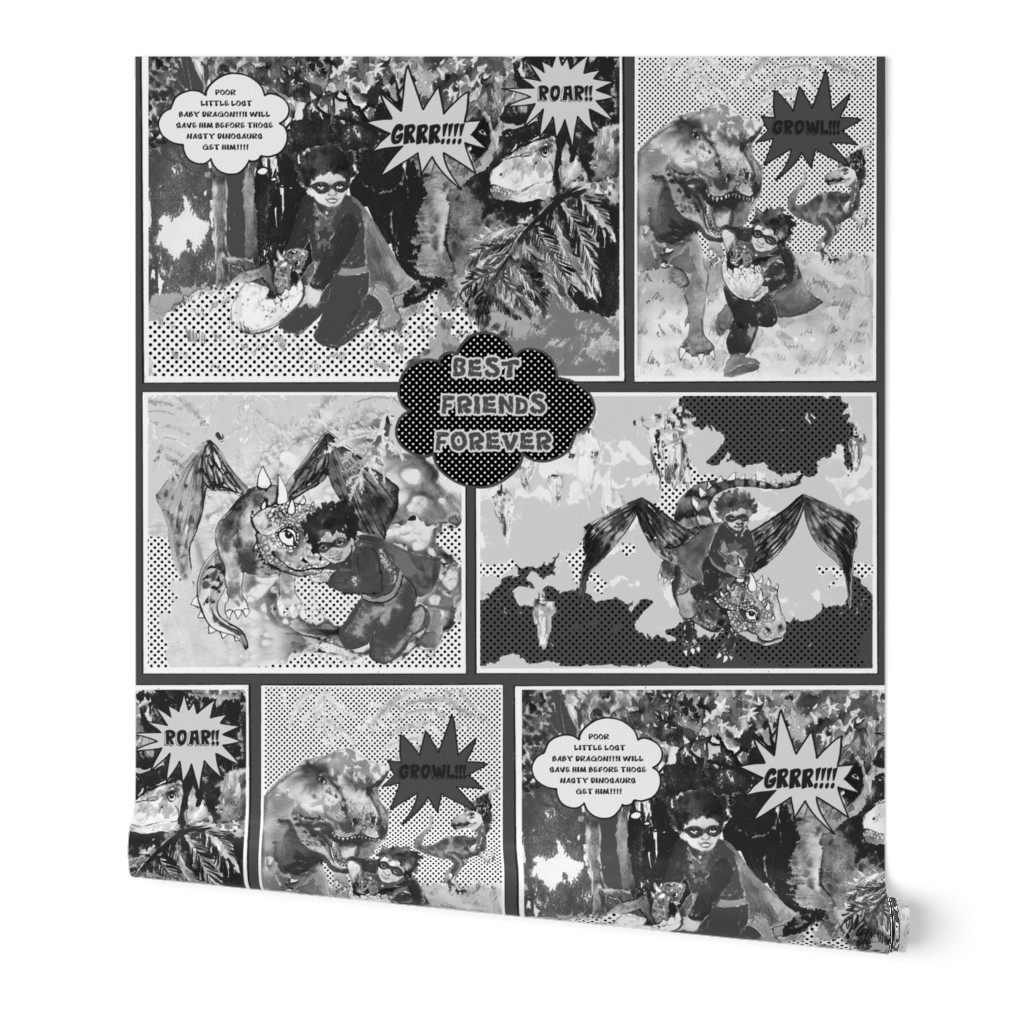 comic book Black and white smaller scale