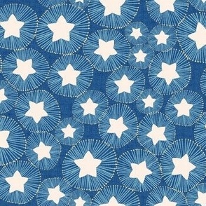 Star Bright Blue - navy with turquoise 7”