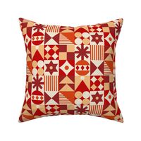 Christmas Patchwork 1 Red : Small