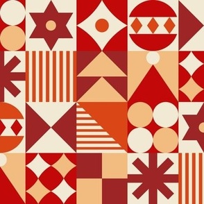 Christmas Patchwork 1 Red : Small