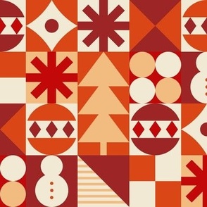 Christmas Patchwork 2 Red : Small