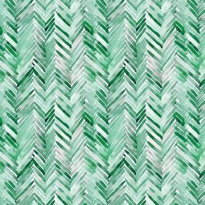 Leaf Green Watercolour Zigzag 