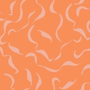 Ribbons_orange on orange__LARGE_12x6