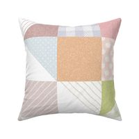 Sweet and Simple Quilt Print  - Gingham, Stripes, Polka Dots & Apples  - Cheater Quilt