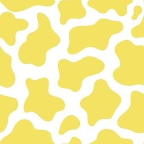 Medium Scale Cow Print Buttercup Yellow