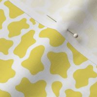 Small Scale Cow Print Buttercup Yellow