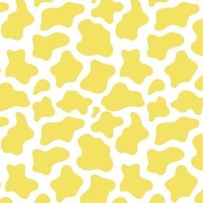Small Scale Cow Print Buttercup Yellow