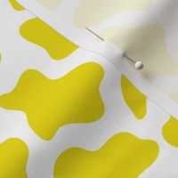 Medium Scale Cow Print Lemon Lime Yellow