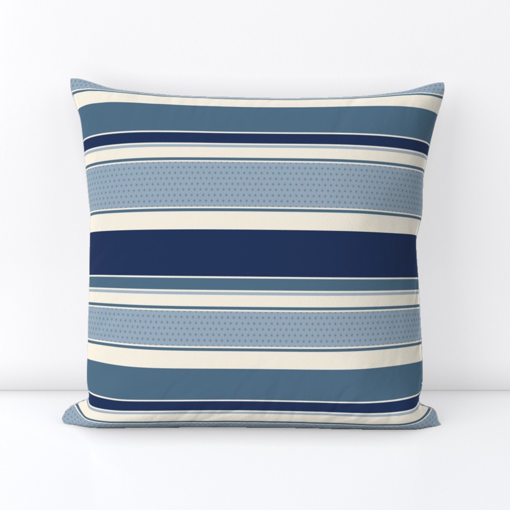 Asanoha stripe blue - 12” repeat