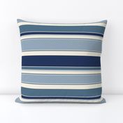 Asanoha stripe blue - 12” repeat