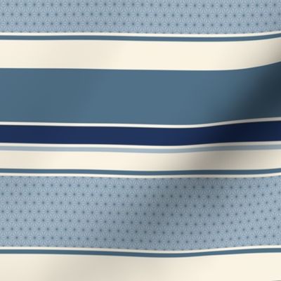 Asanoha stripe blue - 12” repeat